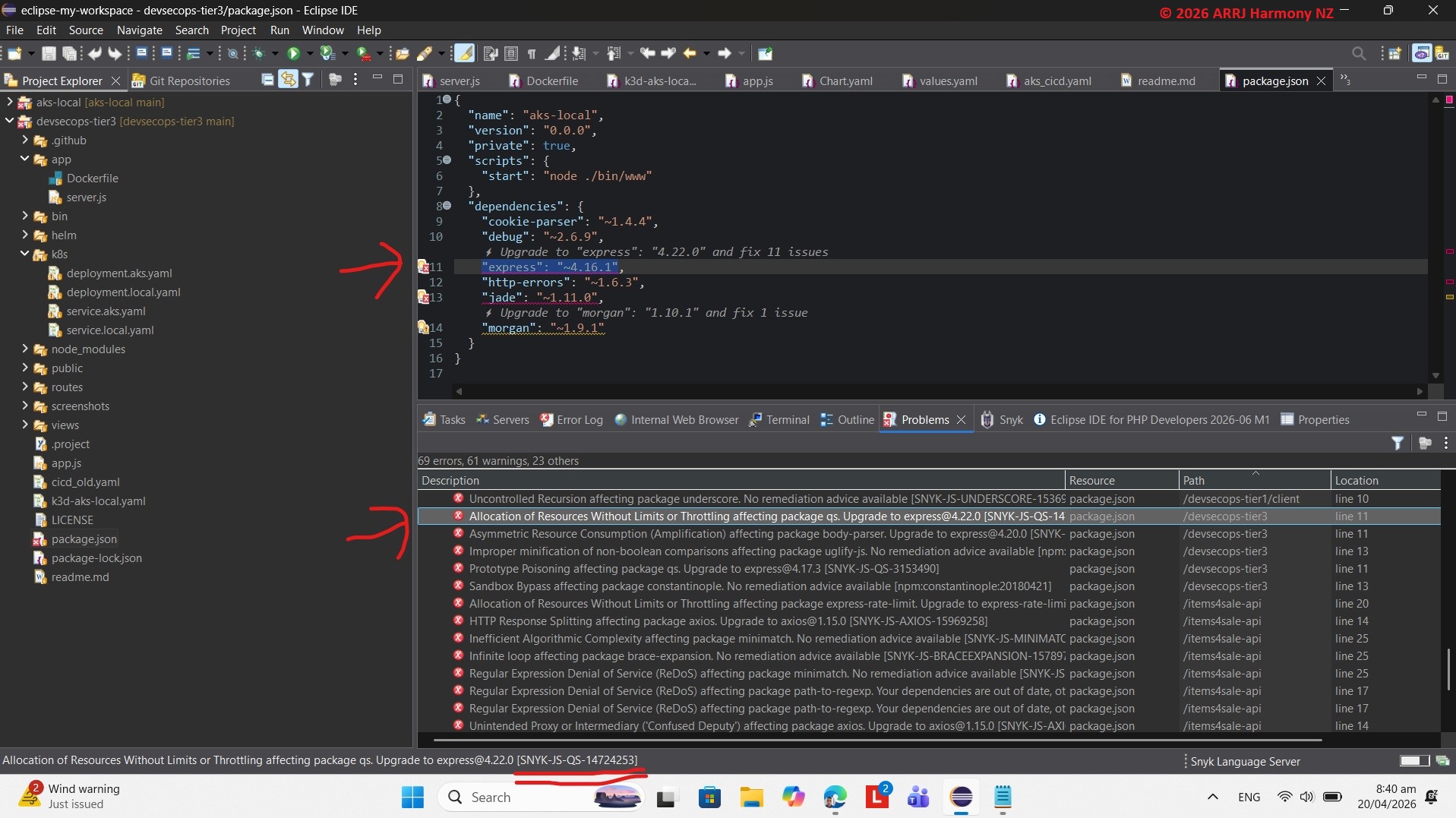 CONTINUOUS SECURITY IMPLEMENTED WITH ECLIPSE SYNK PLUGIN